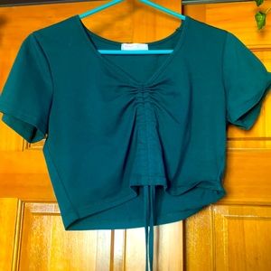 Green Crop Top